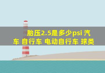 胎压2.5是多少psi 汽车 自行车 电动自行车 球类